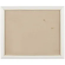 Купить Рама со стеклом, дерево, белая с золотом, 24 х 30 см — Фото №1