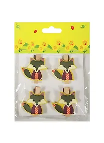 Купить Набор прищепок, 4 шт, в пакете с хедером, лисы 2 (11-06943-22) — Фото №1