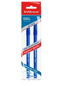 Купить Ручки гелевые Erich Krause, G-Ice, синие 2 штуки — Фото №1