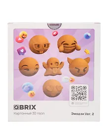 Купить QBRIX Картонный 3D конструктор "Эмодзи Ver. 2" — Фото №1