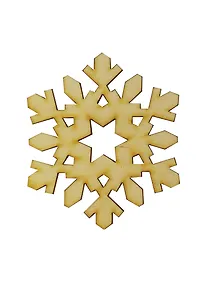 Купить Фигурка Снежинка-34 (151914) (87х75х3мм) (игрушка из дерева) (упаковка) — Фото №1