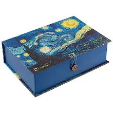 Купить Шкатулка-книга с пуговицей картон M Звездная ночь (20х13,5х6см) — Фото №1