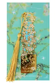 Купить Закладка для книг «Винсент Ван Гог. Цветущие ветки миндаля» (металл) (11,3х2,8см) — Фото №1