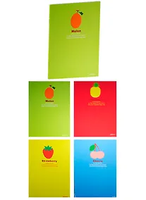 Купить Записная книжка А6+ 40л лин. 125*185 "Фрукты", с вырубкой, на скобе — Фото №1