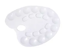 Купить Палитра для смешивания красок, овальная, 20 ячеек, Пифагор — Фото №1