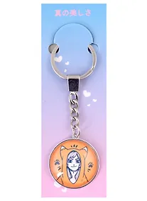 Купить Брелок Аниме Девушка в капюшоне комикс (стекло) (3,2 см) — Фото №1