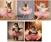 Купить Тетрадь 48л кл. "Пушистый балет" карт.обл, ламинация, скрепка, ассорти — Фото №1