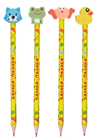 Купить Карандаш ч/гр с ластиком НВ "Каляка-Маляка" заточенный, дерев.шестигран.корпус, принт на корпусе — Фото №1