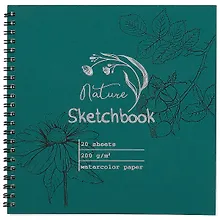 Купить Скетчбук 195*195 20л "Nature", 200г/м2, тв.обложка, фольга, гребень — Фото №1