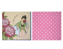 Купить Набор для творчества,Салфетки для декупажа, Дама / Горох - 2 шт. — Фото №1