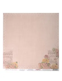 Купить ХОББИ И ТЫ Бумага д/скрапбукинга 30,5*30,5см 180 гр/м Французское Путешествие Розовый Сад — Фото №1