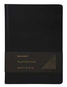 Купить Ежедневник недат. А4 160л "Iguana" черный, иск.кожа, тв.переплет, золотой обрез, скругл.углы, ляссе — Фото №1