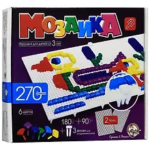 Купить Мозаика фигурная, 270 элементов, 6 цветов, 2 поля (3+) — Фото №1