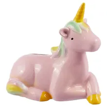 Купить Копилка Единорог с разноцветной гривой (керамика) (12х13) (12-7365-LP80161) — Фото №1