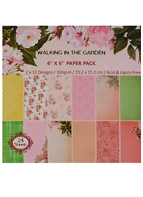 Купить Набор бумаги для скрапбукинга, 15*15см, 24 листа, 12 дизайнов Walk in the garden (11-7) (11-2234 — Фото №1