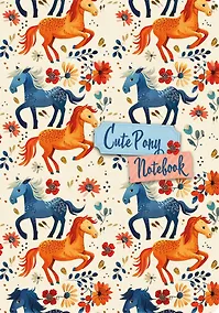 Купить Записная книжка А6 32л "Cute Pony Notebook" дизайнерская бумага — Фото №1