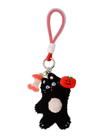 Купить Брелок обвес на сумку Котик с яблоком (текстиль) (12см) (12-202510-HANG_188) — Фото №1