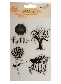 Купить Набор для творчества, Штампы силиконовые 10*15см, сова и ворона — Фото №1