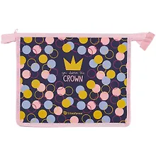 Купить Папка для тетрадей А5 "SHINY CROWN" молния, пластик — Фото №1