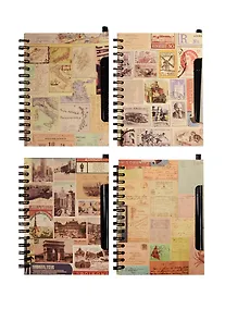 Купить Записная книжка А6 92л "Постеры винтаж" с ручкой, спираль, Haich — Фото №1