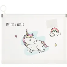 Купить Папка на молнии «Unicorn world», А5 — Фото №1