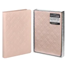 Купить Ежедневник недат. А5 164л "Лайка" розовый, иск.кожа, тв.переплет, обл.поролон, офсет, ляссе,  подар.карт.коробка с ПВХ-крышкой + промостикер — Фото №1