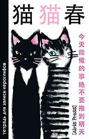 Купить Тетрадь для записи иероглифов «Два кота», клетка, А5 - Airis — Фото №1