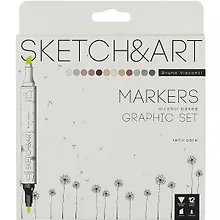 Купить Маркеры для скетчинга 12цв "SKETCH&ART" Графика, Bruno Visconti — Фото №1