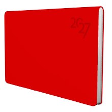 Купить Планинг дат. 2027г. 64л "Soft Touch" пламенный красный, иск.кожа, интегр.переплет, тонир.блок, скругл.углы, ляссе, инд.уп — Фото №1