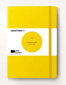 Купить Книга для записей A5, 125 листов в точку "Bauhaus Edition", твердая обложка, лимонный, Leuchtturm1917 — Фото №1