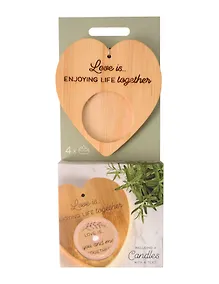 Купить Набор чайных свечей с подсвечником Сердце Love is… (4 штуки) — Фото №1