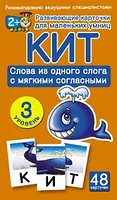 Купить Кит. Слова из одного слога с мягкими согласными. 3 уровень (48 карточек в коробке) — Фото №1