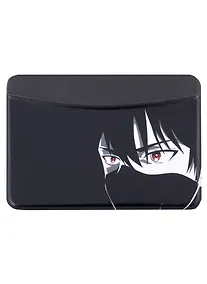 Купить Чехол для карточек горизонтальный Аниме Парень в маске (Сэйнен) ч/б — Фото №1