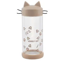 Купить Бутылка Котик с ушками и усиками (стекло) (330 мл) — Фото №1