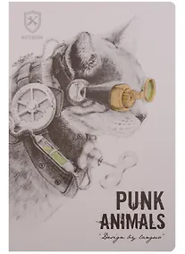 Купить Тетрадь общая «Punk animals», 44 листа в клетку, А5, в ассортименте - Languo — Фото №1