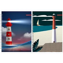 Купить Тетрадь в клетку Academy Style, "Маяки", А4, 96 листов — Фото №1