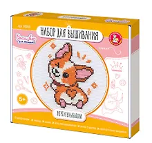 Купить Набор для творчества. Вышивка "Корги-улыбашка" (с пяльцами) — Фото №1