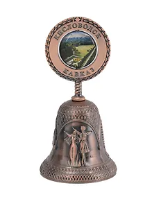 Купить Колокольчик рельефный Кисловодск (3-вида, цв.медь) (9,5см) (039CU-145-9-145-2) — Фото №1