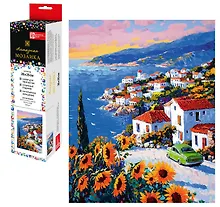 Купить Алмазная мозаика "Курортный городок" 20х25 см. — Фото №1