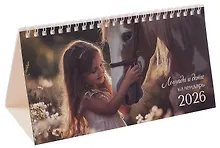 Купить Календарь 2026г 210*120 "Лошади и дети" настольный, домик — Фото №1
