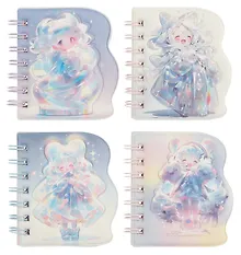 Купить Записная книжка А6- 80 листов в линейку, "Фея" дутая фигурная ПВХ-обложка, на спирали, в ассортименте — Фото №1