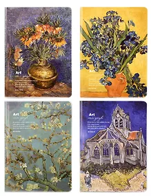 Купить Записная книжка А6+112л лин./кл./нелин. "Art. Van Gogh" ПВХ-обл., ассорти — Фото №1