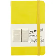 Купить Записная книжка А6- 96л лин. "JOY BOOK. Лимонный" 7БЦ, иск.кожа, тонир.форзац, тонир.блок 70гр/м2, скругл.углы, сшит.блок, ляссе, резинка, карман на задн.форзаце — Фото №1