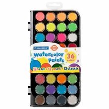 Купить Краски акварельные 36цв "PREMIUM" пл/уп., б/к., BRAUBERG — Фото №1