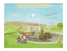 Купить Папка-конверт А5 на кнопке "Петергоф", пластик, Comix — Фото №1