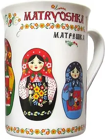 Купить Кружка-декоративная фарфор "Матрешка.Классика" белая, 061-34 — Фото №1
