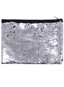 Купить Папка для тетрадей А5 "Black c пайетками" на молнии — Фото №1