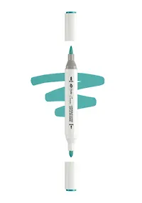 Купить Маркер акриловый "Сонет" зелёный кобальтовый, двусторонний, перо кисть/пуля — Фото №1