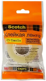 Купить Лента клейкая прозрачная, 15мм*33м,  Scotch — Фото №1