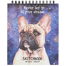 Купить Скетчбук А6 40л "Бульдог" 120г/м2, тв.обложка, спираль — Фото №1